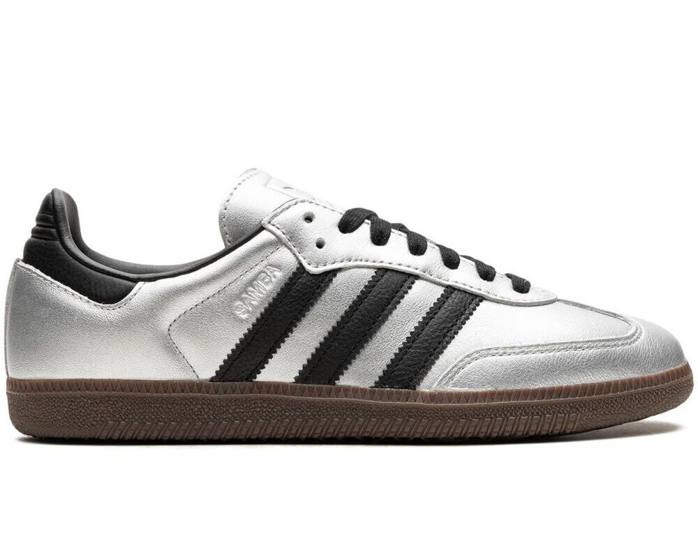 Adidas Samba OG Metallic Silver, Black, Gum"