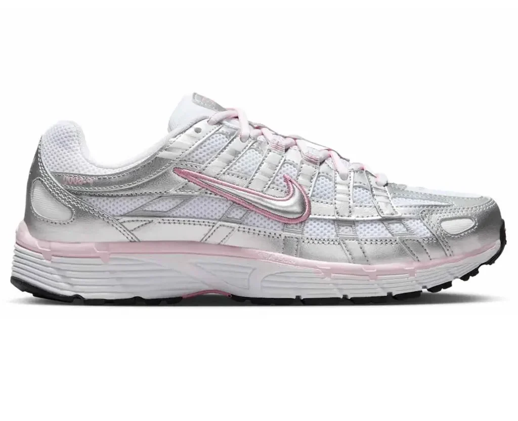 Nike P-6000 Metallic Silver and Pink