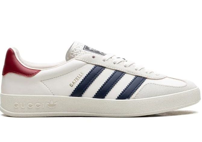 Adidas x Gucci Gazelle White College Royal Red