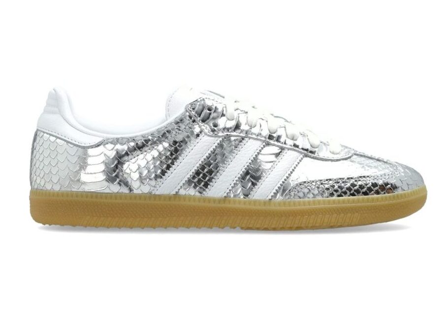 Adidas Samba OG  "Patent Snakeskin Silver Metallic "