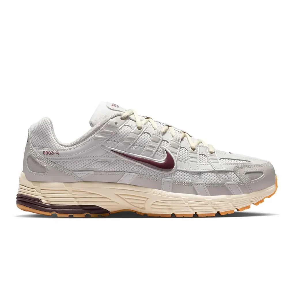 Nike P-6000 Light Grey Burgundy